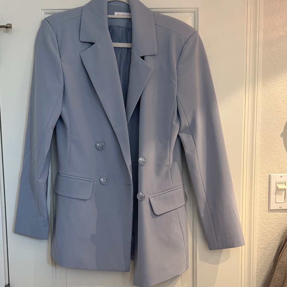 Elegant Light Blue Women's Blazer